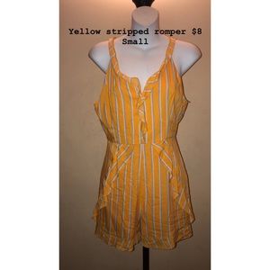 Stripped yellow romper